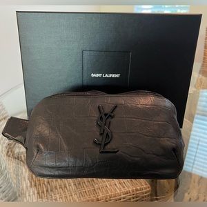 YSL CASSANDRE CLASSIC CROSSBODY BAG IN CROCODILE-EMBOSSED LEATHER